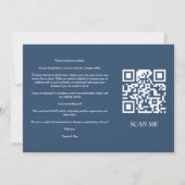 Whimsy Bliss Blue Jeans Inspired Photo QR Save The Date (Achterkant)