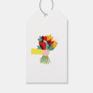 Whimsy bloemenboeket cadeau Labels Cadeaulabel