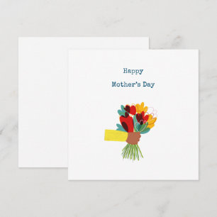 Whimsy Bloemenboeket Moederdag Kaart