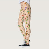 Whimsy Bloom Bloem Vlinder Patroon Leggings (Links)