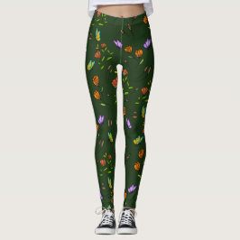 Whimsy Bloom Bloem Vlinder Patroon Leggings