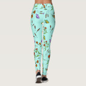 Whimsy Bloom Floral Butterfly Pattern Leggings (Achterkant)