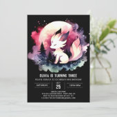 Whimsy Boho Wolf Verjaardag Kaart (Staand voorkant)