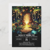 Whimsy Bright Woodland Digitale Verjaardag Kaart (Voorkant)