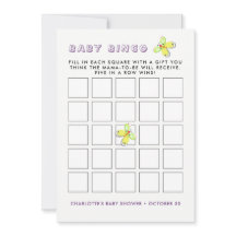 Whimsy Bunny Rabbit Baby shower Bingo Game