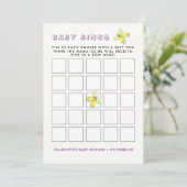 Whimsy Bunny Rabbit Baby shower Bingo Game Kaart (Staand voorkant)
