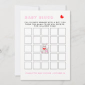 Whimsy Bunny Rabbits Baby shower Bingo Game Kaart (Voorkant)