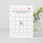 Whimsy Bunny Rabbits Baby shower Bingo Game Kaart (Staand voorkant)