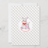 Whimsy Bunny Rabbits Baby shower Bingo Game Kaart (Achterkant)