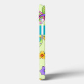 Whimsy Butterflies op de Groene Naam van de Douane Case-Mate iPhone Case (Achterkant / Links)