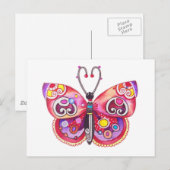 Whimsy Butterfly Briefkaart (Voorkant / Achterkant)
