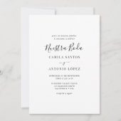 Whimsy Caligrafía Nuestra Boda | Spaanse bruiloft Kaart (Voorkant)