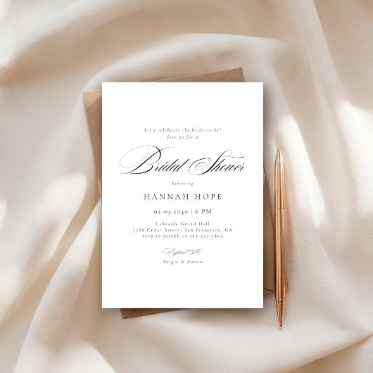 Whimsy Calligraphy Budget Huwelijk Vrijgezellenfee Kaart