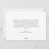 Whimsy Calligraphy Zwart Wit Happy Diwali Foto Feestdagenkaart (Achterkant)