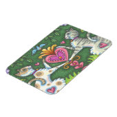 WHIMSY CATS EN BLUEBIRD VALENTIJN MAGNET MAGNEET (Linkerzijde)