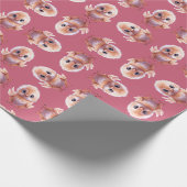 Whimsy Chickens-patroon Cadeaupapier (Hoek)