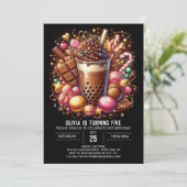 Whimsy Chocolate Candyland Digitale Verjaardag Kaart (Staand voorkant)