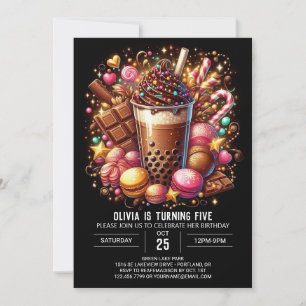 Whimsy Chocolate Candyland Digitale Verjaardag Kaart