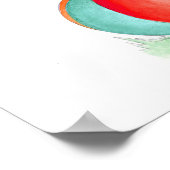 Whimsy circus grijze olifant op een kogelkleuterbo poster (Hoek)