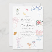 Whimsy Colorful Illustrated Bridal Shower Kaart (Voorkant)