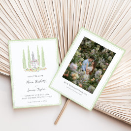 Whimsy Colorful Illustrated Italy Wedding Save The Date