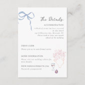 Whimsy Colorful Illustrated Wedding Details Informatiekaartje (Voorkant)