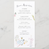 Whimsy Colorful Illustrated Wedding Menu (Voorkant)