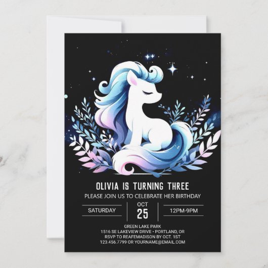 Whimsy Custom Horse Verjaardag Kaart (Voorkant)