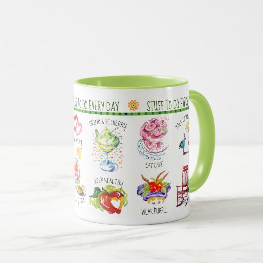 Whimsy Cute Stuff om Combo Mok 11oz te doen (Voorkant rechts)