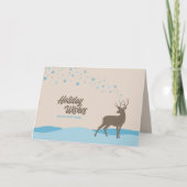 Whimsy Deer Vakantie Wensen Gevouwen Wenskaart Kaart (Voorkant)