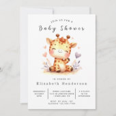 Whimsy Digital Giraffe Baby shower Kaart (Voorkant)