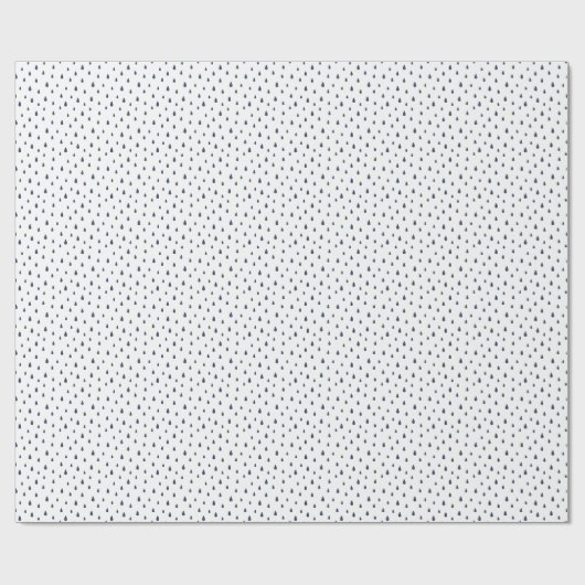 Whimsy Donkerblauwe regendruppels inpakpapier Roll (Vlak)