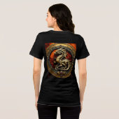Whimsy Dragon Waterverf Art T-shirt (Achterkant volledig)