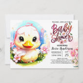Whimsy Duckling Baby shower Kaart (Voorkant)