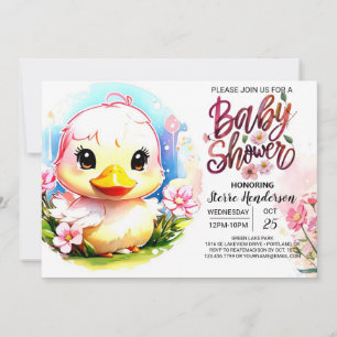 Whimsy Duckling Baby shower Kaart
