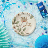 Whimsy Ducks met Bloemen Papieren Bordje (Feest)