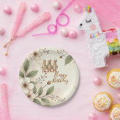 Whimsy Ducks met Bloemen Papieren Bordje (Feest)