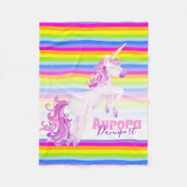 Whimsy eenhoorn galop regenboog naam deken