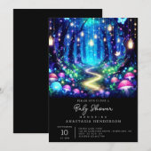 Whimsy Elegant Enchanted Forest Baby shower Kaart (Voorkant / Achterkant)