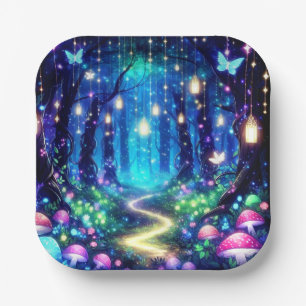 Whimsy Elegant Enchanted Forest Baby shower Papieren Bordje