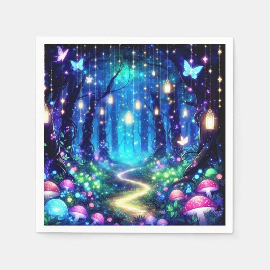 Whimsy Elegant Enchanted Forest Baby shower Servet (Voorkant)