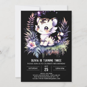 Whimsy Elegant Tiger Verjaardag Kaart