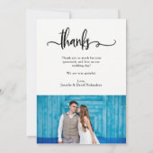 Whimsy en Charm | Twee foto-bruiloft Dank u Bedankkaart (Achterkant)