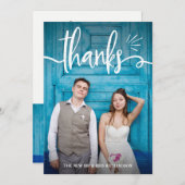 Whimsy en Charm | Twee foto-bruiloft Dank u Bedankkaart (Voorkant / Achterkant)