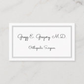 Whimsy en Plain Orthopedisch Chirurg Visitekaartje (Voorkant)