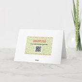 Whimsy en Retro Kerstversiering Kaart (Achterkant)