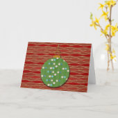 Whimsy en Retro Kerstversiering Kaart (Gele Bloem)