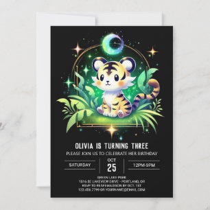 Whimsy Enchanted Tiger Verjaardag Kaart