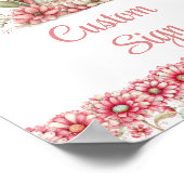 Whimsy Fairy Girl Blush Floral Birthday Custom Sig Poster (Hoek)