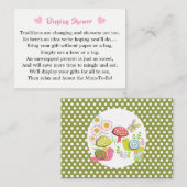 Whimsy Fairy-sprookje Garden Baby shower Display Informatiekaartje (Voorkant / Achterkant)